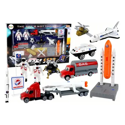 Lean Toys Sada figurek Space Truck Rocket 15 El.