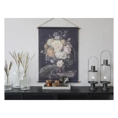 Nástěnná vintage mapa s květy Floral print - 76*97 cm