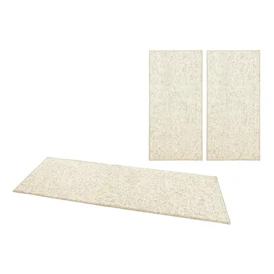 BT Carpet - Hanse Home koberce Ložnicová sada Wolly 102843 Creme - 3 díly: 67x140 (2x), 67x250 (