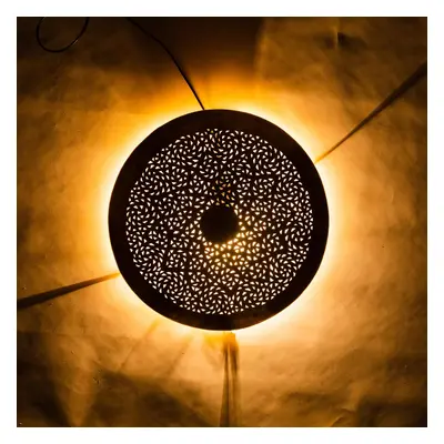 Mosazná nástěnná lampa Hilal 37cm