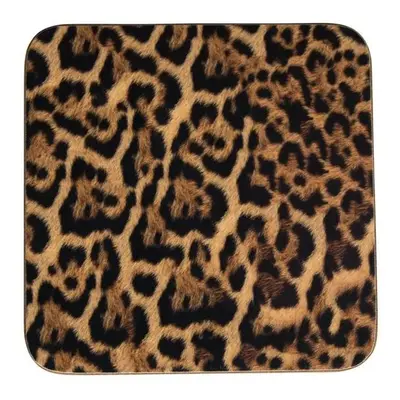 6 ks pevné korkové podtácky Leopard - 10*10*0,4cm