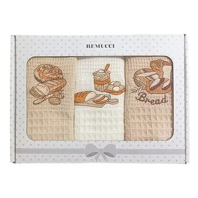 Vesna | Set vaflových utěrek v krabičce BREAD 40x60 cm 3 kusy