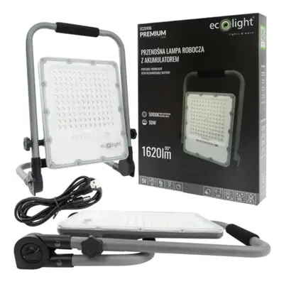 ECOLIGHT LED reflektor 50W s baterií