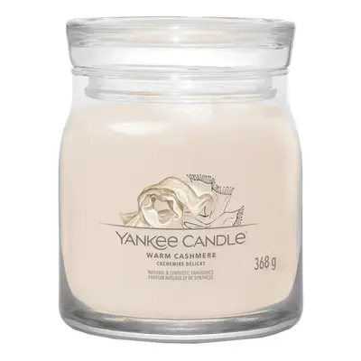 Yankee Candle vonná svíčka Signature ve skle střední Warm Cashmere, 368g