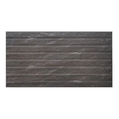 Obkladové panely 3D PVC TP10034021, cena za kus, rozměr 970 x 500 mm, kamenné pásy černé, GRACE