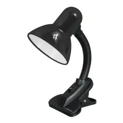 Stolní lampa s klipem na 1 žárovku E27, černá