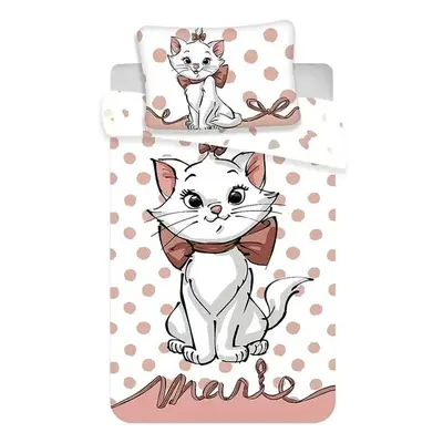 Jerry fabrics Disney povlečení do postýlky Marie Cat Dots 02 baby 100x135 + 40x60 cm