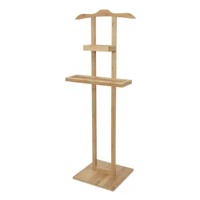 Bambusový stojan na oblečení s odkládací plochou Compactor Bamboo - 44,5 x 32 x 115 cm