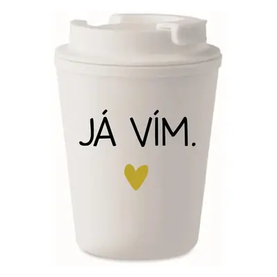 JÁ VÍM. - bílý termohrnek 300 ml