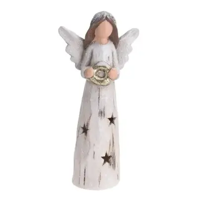 Keramický LED anděl Nativity I, 32 cm