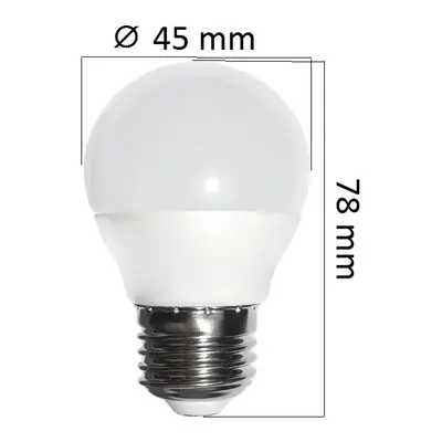 LED žárovka E27 4W 320lm G45, denní, ekvivalent 30W - POSLEDNÍ KUS