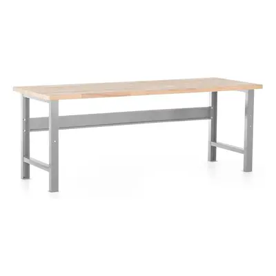 Dílenský stůl Basic s čelní deskou 200 x 80 cm, šedá - ral 7038