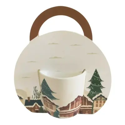 Home Elements Porcelánový hrnek s vánočním designem Město 300 ml v dárkovm balení