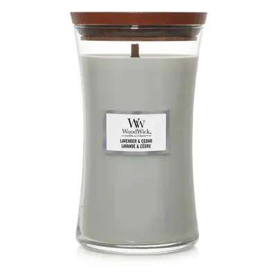 WoodWick Lavender & Cedar velká vonná svíčka 609g