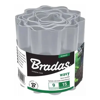 Bradas Plastový obrubník vlnitý 10cm x 9m Light Grey