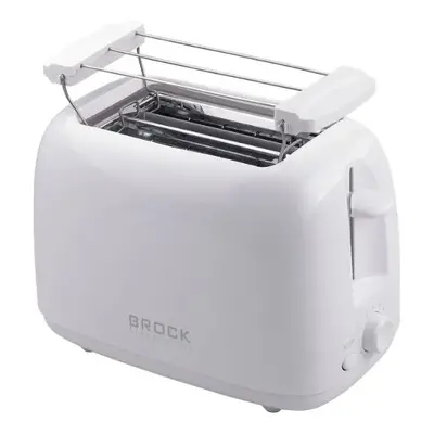 Topinkovač na 2 toasty Brock, 750W, s nástavcem na rozpékání, bílý