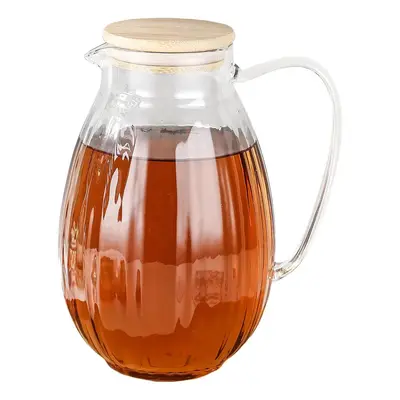 4Home Skleněný džbán Hot&Cool Juicy s bambusovým víčkem, 1,5 l