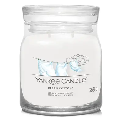 Yankee Candle vonná svíčka Signature ve skle střední Clean Cotton 368g