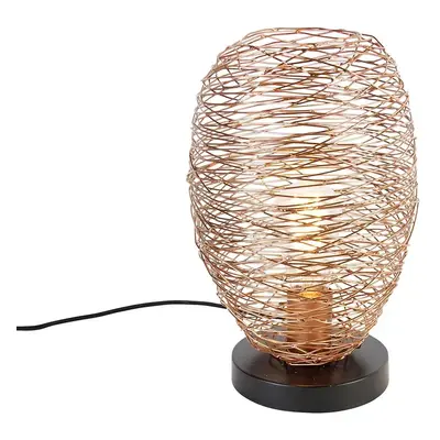 Designová stolní lampa měděná 30 cm - Sarella