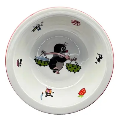 Thun 1794 Dětská porcelánová miska Krtek s kaštany, průměr 165 mm, THUN 1794, 1 ks