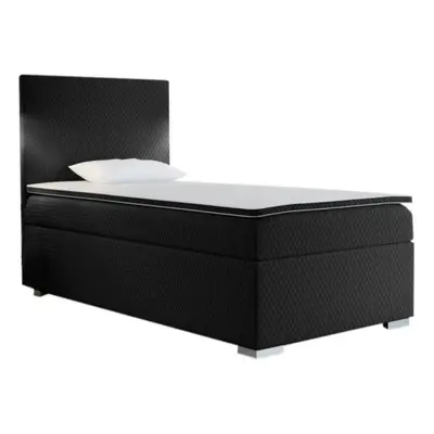 Expedo Čalouněná postel boxspring RENATA + vrchní matrace, 80x200, sawana pik honey 14, pravá