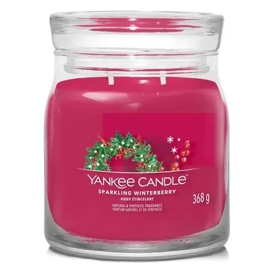 Yankee Candle vonná svíčka Signature ve skle střední Sparkling Winterberry 368g