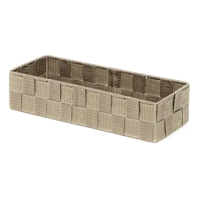 Úložný organizér do zásuvky Compactor TEX - košík L, 30 x 12 x 7 cm, Taupe (šedo-béžový)