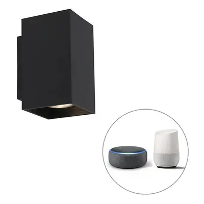 Moderní inteligentní nástěnná lampa černá včetně 2 WiFi GU10 - Sandy