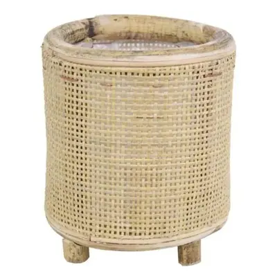 Kulatý bambusový květináč na nožičkách Bamboo - Ø17*18 cm