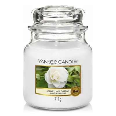 Yankee Candle vonná svíčka Classic ve skle střední Camellia Blossom 411 g