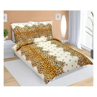 Bellatex Povlečení krepové 140x200, 70x90 cm leopardí vzor