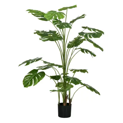 HOMCOM Umělé rostliny, umělá Monstera Deliciosa, 180 cm umělá rostlina s 24 větvemi, pokojová ro