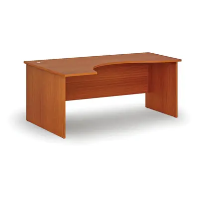 Ergonomický kancelářský pracovní stůl PRIMO WOOD, 1800 x 1200 mm, levý, třešeň