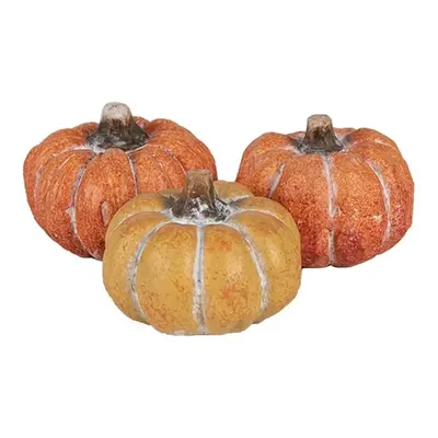 Set 3ks keramická oranžová dekorace dýně Pumpkin - 3* Ø 5*4 cm