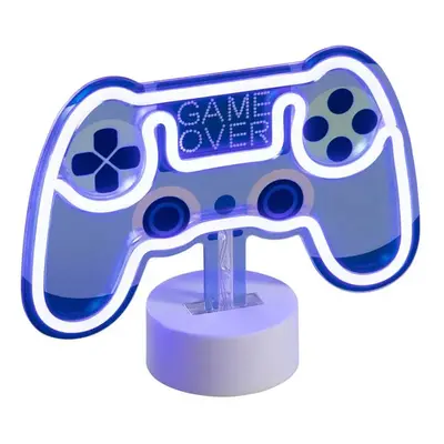 Neonová stolní lampa modrá včetně LED - Game