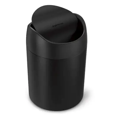 Simplehuman Mini odpadkový koš na stůl, 1,5 l, matná černá ocel, CW2100