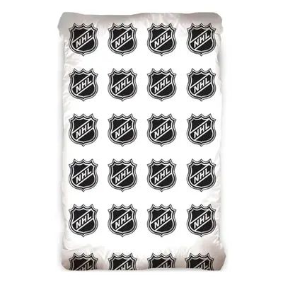 Hokejové prostěradlo na jednolůžko National Hockey League - NHL - biele - 90 x 200 + 25 cm