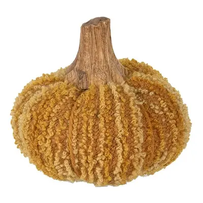 Oranžová látková dekorace dýně Pumpkin S - Ø 9*8 cm