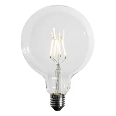 Sada 5 ks LED žárovka E27 střemi stupni stmívání, spirálovým vláknem G125, 4W, 450lm, 3000K