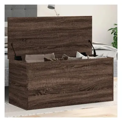 Úložný box hnědý dub 100 x 42 x 46 cm kompozitní dřevo