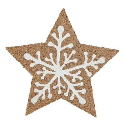 Altom Korková podložka pod hrnek Winter star10 x 10 x 0,3 cm, sada 6 ks