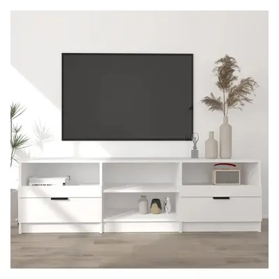 TV skříňka bílá 150 x 33,5 x 45 cm kompozitní dřevo