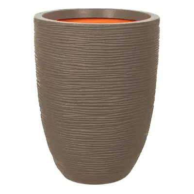 Capi Nature Rib NL Vase Elegant Low Warm Taupe Ø 34 cm / V 46 cm