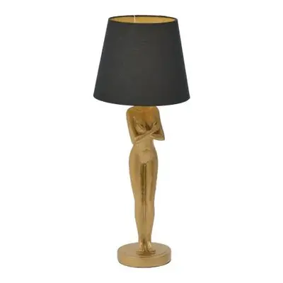 Vysoká zlacená figurální lampa v glamour stylu Markýza andělů 78cm