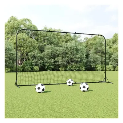 Fotbalový rebounder černý 366 x 90 x 183 cm HDPE