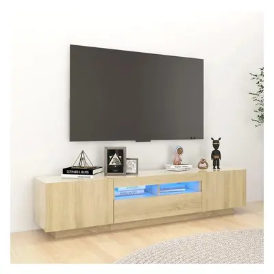 TV skříňka s LED osvětlením dub sonoma 180 x 35 x 40 cm