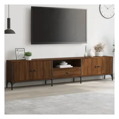 TV skříňka se zásuvkou hnědý dub 200x25x44 cm kompozitní dřevo