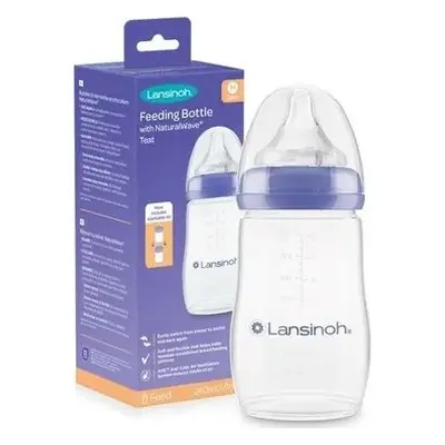 Lansinoh skleněná kojenecká láhev s NaturalWave TM savičkou 240ml