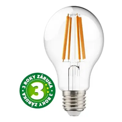 Prémiová retro LED žárovka E27 12W 1800lm teplá, filament, ekv. 115W, 3 roky