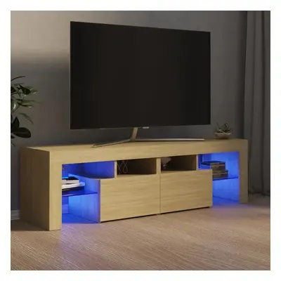 TV skříňka s LED osvětlením dub sonoma 140 x 36,5 x 40 cm